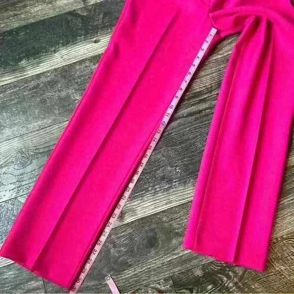 Vintage 70/80s Leslie Fay Haberdashery Hot Pink Polyester Pants NWT - Picture 5 of 8